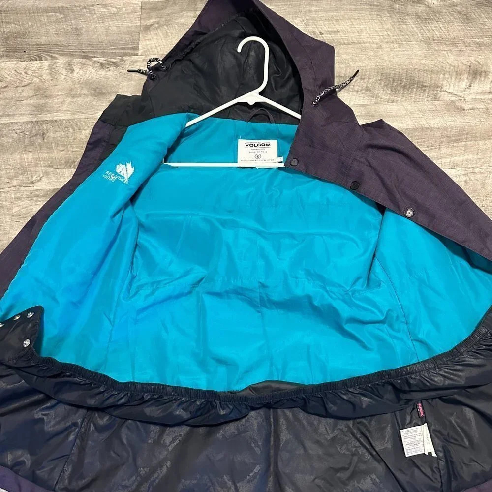 Volcom Button Front Insulated Snowboat Coat Deep … - image 6
